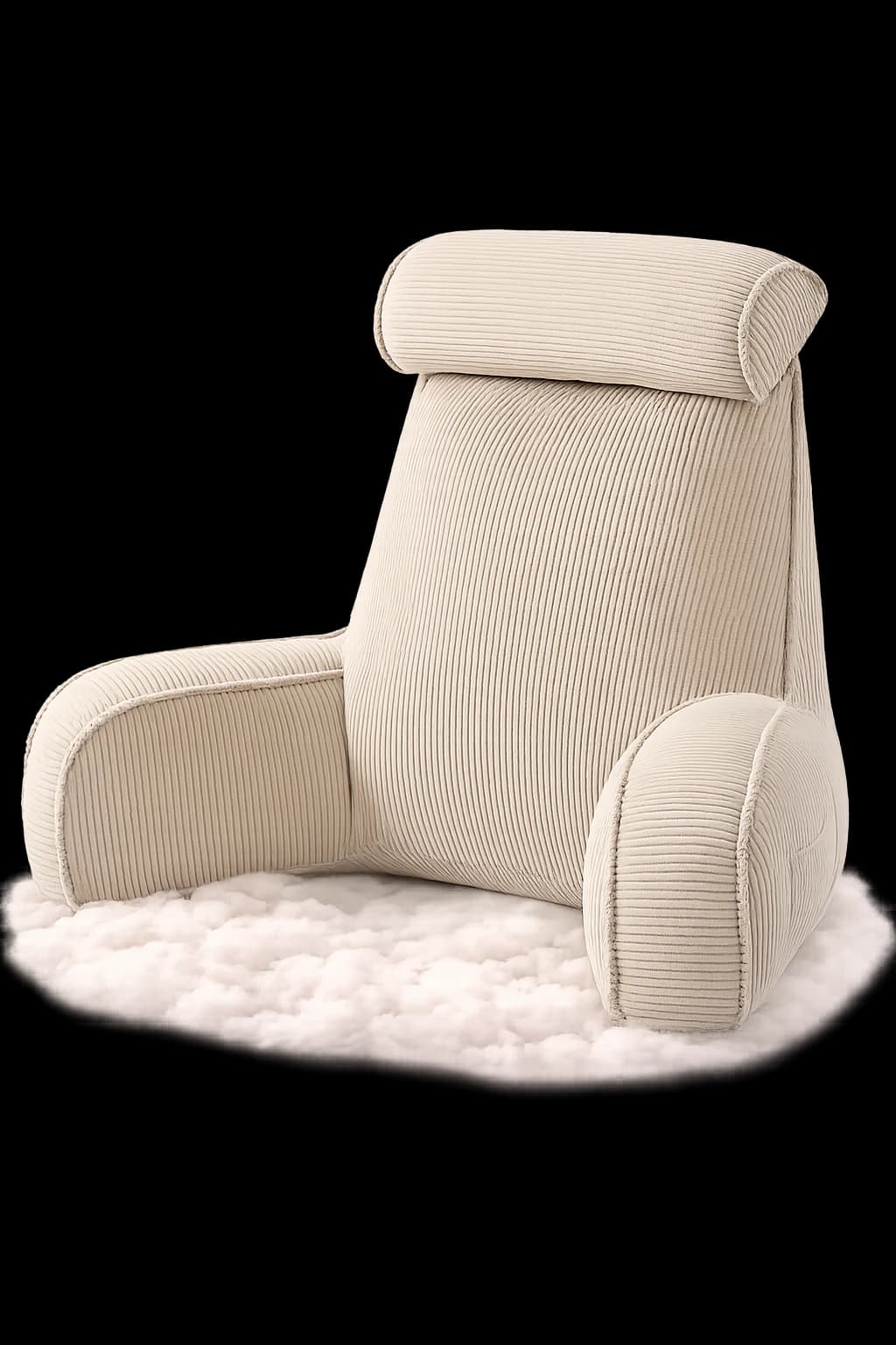 Ailuteie Cream Corduroy Backrest